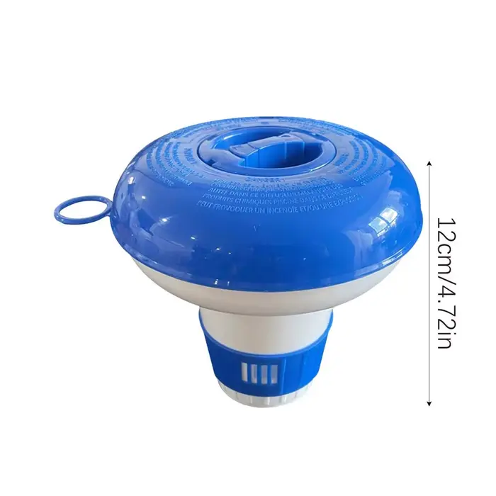 Grandes outils de nettoyage de piscine de luxe de 5 pouces, distributeur de chlore, bleu et blanc, o