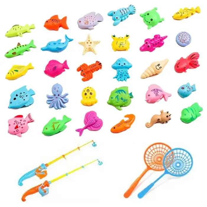 Piscine gonflable pour enfants avec pêche magnétique, jeu de puzzle pour la maternelle, jeu parent-e
