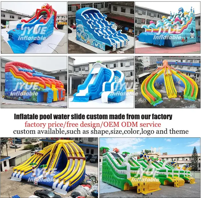 Piscine gonflable pour enfants avec toboggans, fabriquée en Chine, pour jardin ou cour arrière, usag
