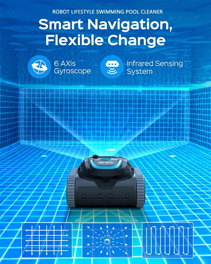 Robot nettoyeur de piscine sans fil