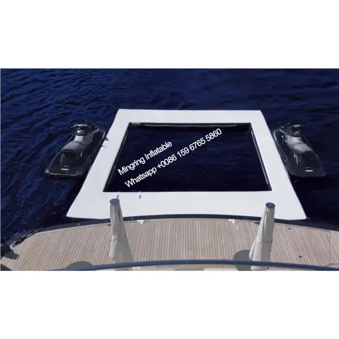 Piscine flottante gonflable en PVC à double paroi blanche