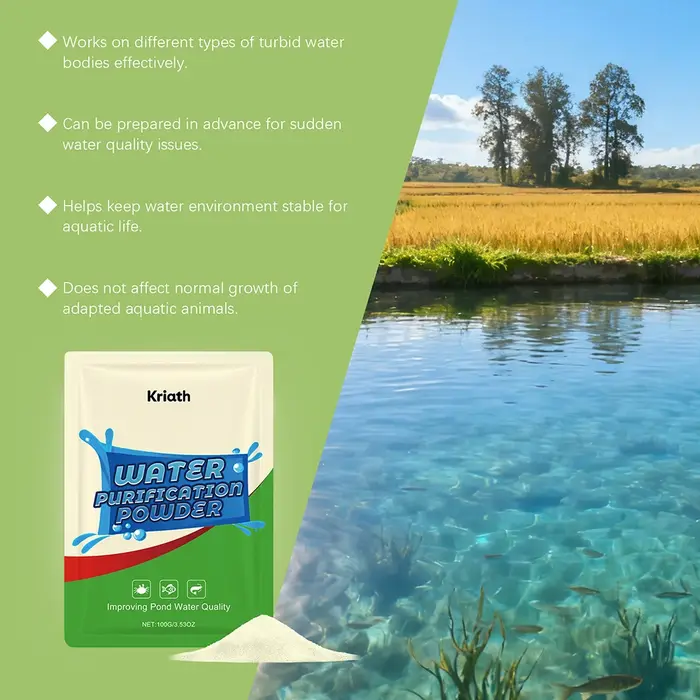 Poudre de Soin pour la Qualité de l'Eau : Traitement Naturel Anti-Algues pour Bassins