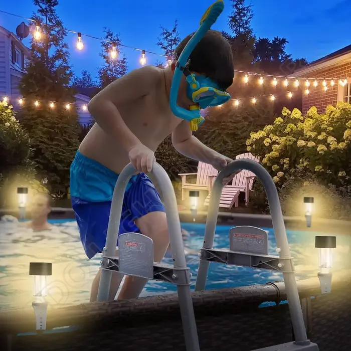 1/2/4/6/8/10 pièces cadre de lumière de piscine solaire au sol