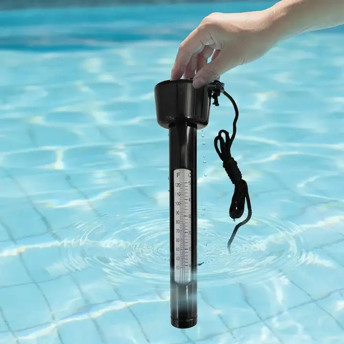 Thermomètre flottant pour piscine, outil de mesure de la température de l'eau en plastique robuste pour piscine, spa, bain à remous, Fahrenheit Celsius