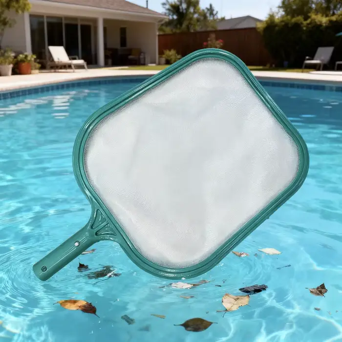 Épuisette à feuilles avec cadre en maille pour piscine et spa (Vert)