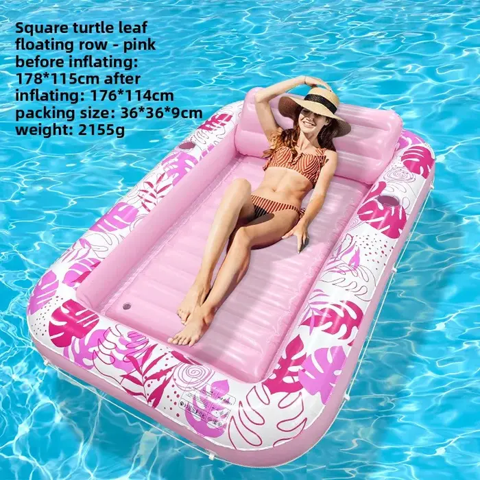 Grand matelas gonflable épais pour piscine, lit flottant pour bronzer et se détendre, idéal pour les