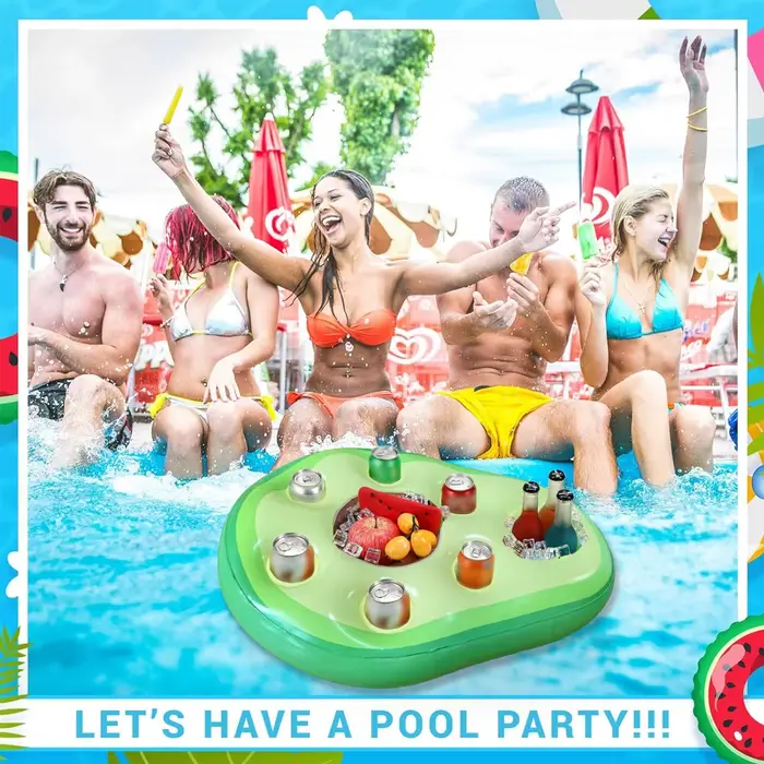 Porte-boissons flottant gonflable pour flotteur de piscine