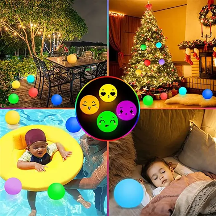 Boules lumineuses flottantes pour piscine