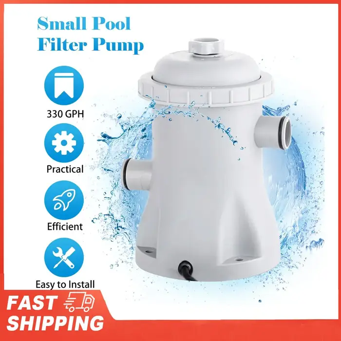 Pompe de filtre de piscine 330 GPH pompe à eau électrique de piscine pour enfants avec 2 pompes de p