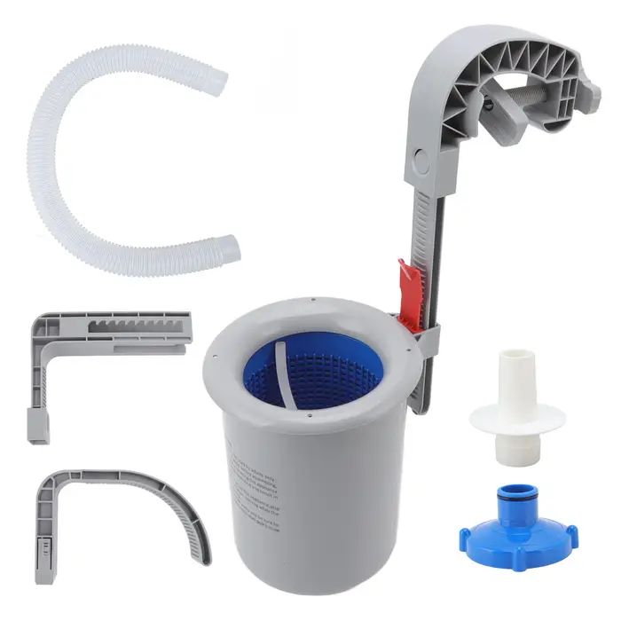 Écumoire de piscine murale en plastique gris, nettoyeur automatique, filtre, collecteur de débris