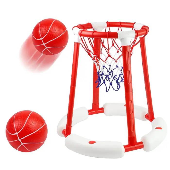 360 °   Jeu de basket-ball en piscine flottante, comprend un cerceau, un basket-ball et un gonfleur 