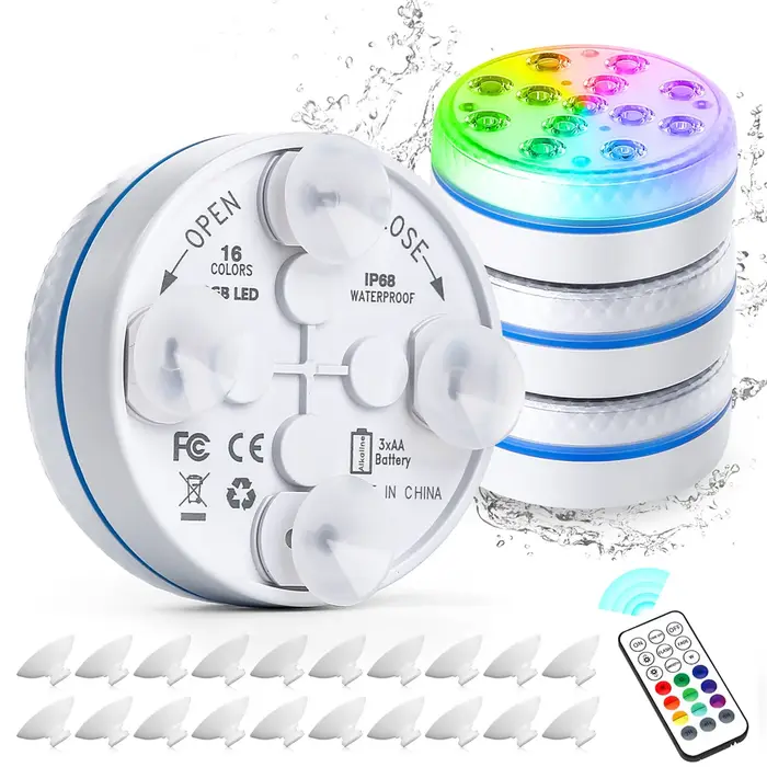 Lumières submersibles LED étanches pour piscine