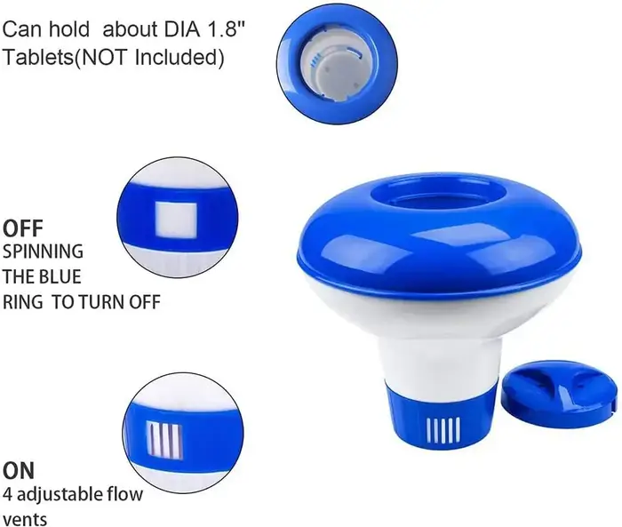 Flotteur chimique pour piscine flottante