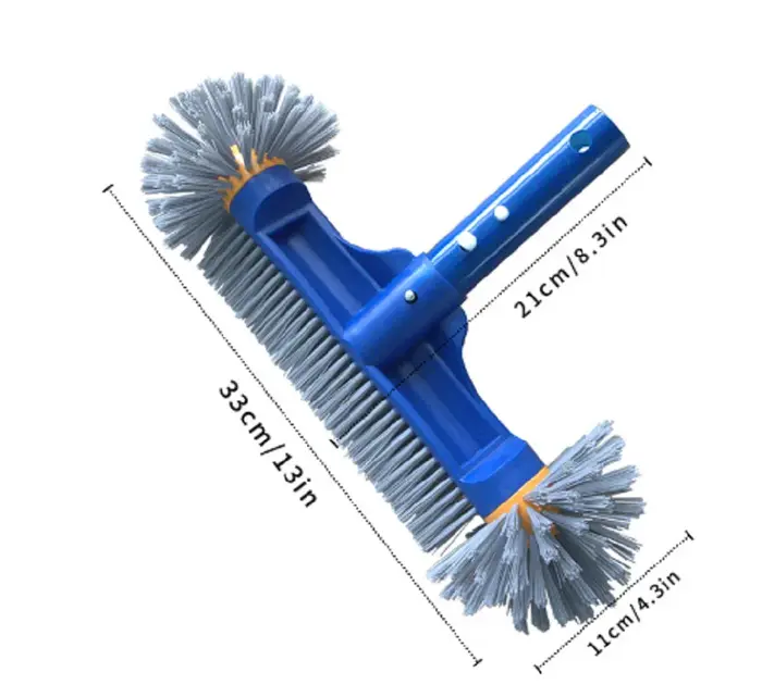 Tête de brosse de piscine avec extrémités rondes