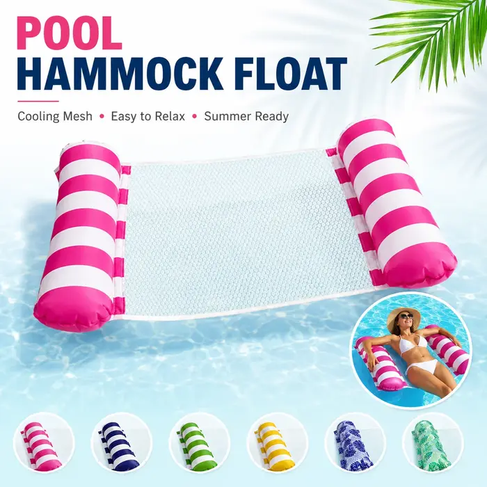 Hamac flottant pour adultes avec filet rafraîchissant