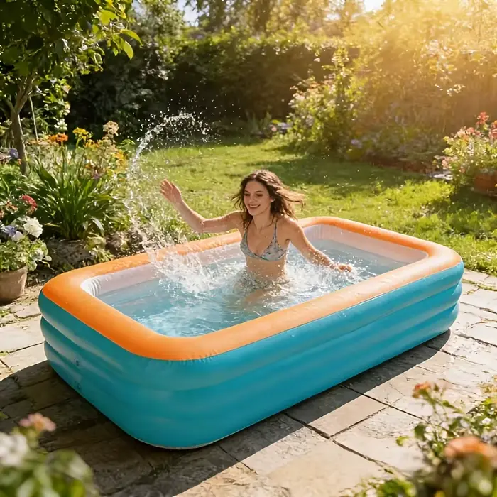 Piscine gonflable en PVC à trois couches de 2,1 m/1,8 m/1,5 m, grande piscine gonflable, idéale pour les vacances d'été