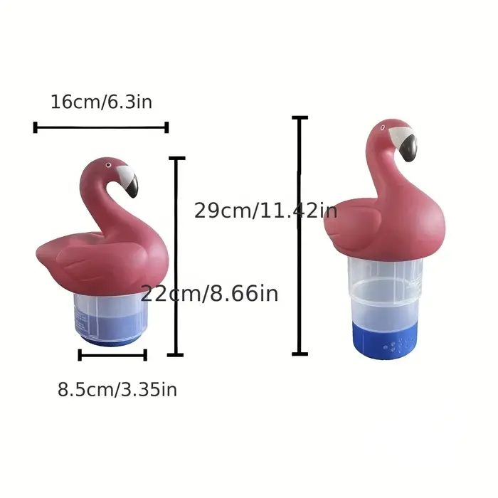 Distributeur de chlore flottant en forme de flamant rose pour piscine