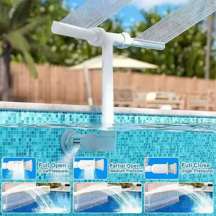 Fontaine à eau double jet pour piscine