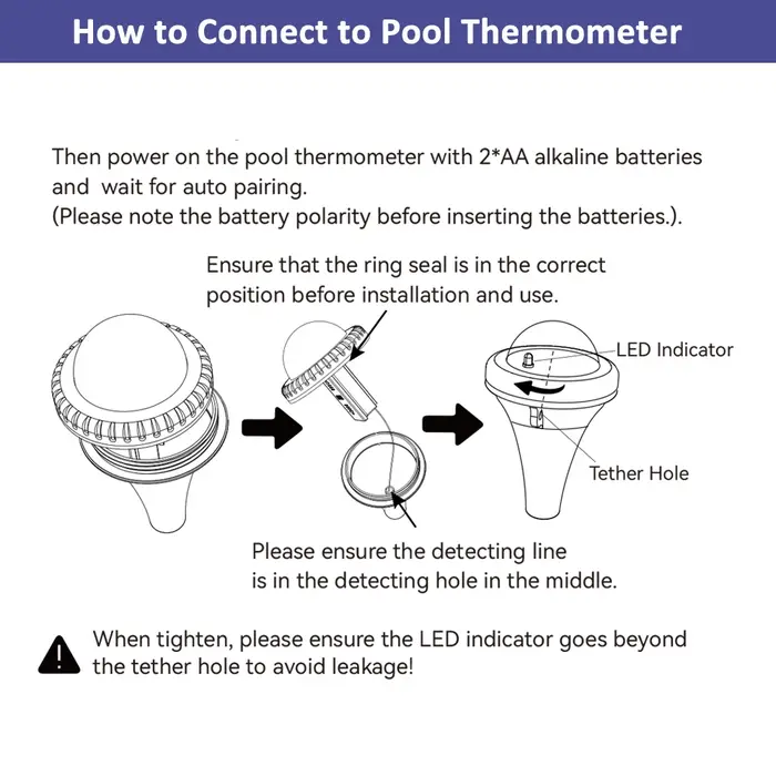 Thermomètre numérique pour piscine