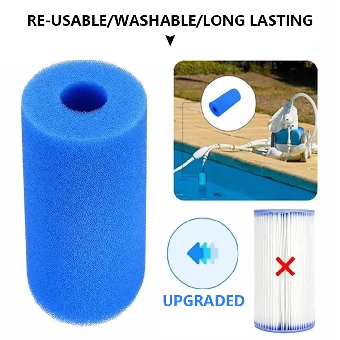Pour Intex Type I/II/SI/H/A/B lavable piscine filtre éponge réutilisable mousse nettoyant baignoire