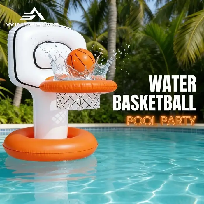 Jouet de basket-ball gonflable flottant sur l'eau avec mini ballon