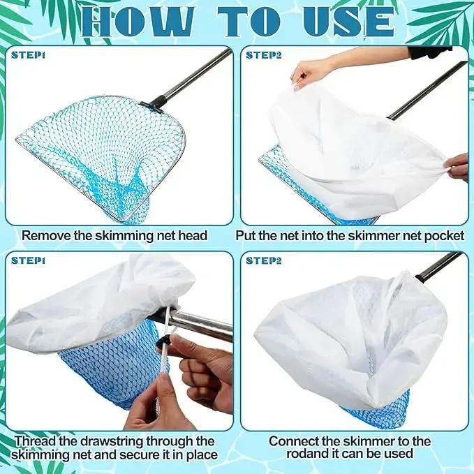Sac filtrant de piscine réglable 26x22 pouces