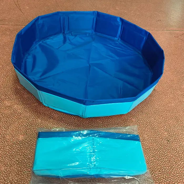 Piscine pliable pour animaux de compagnie pour chats et chiens, baignoire Portable avec boules de jo