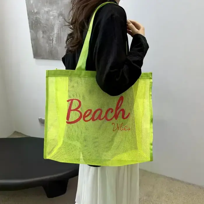 Grand sac en maille réutilisable pour femmes