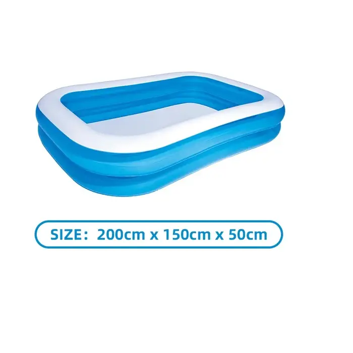 Grande piscine gonflable d'été pour enfants, jouet d'extérieur rectangulaire en PVC, pour la famille