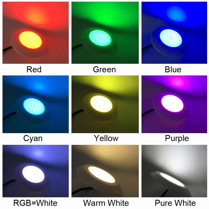 Spot Lumineux LED RVB Super Mince pour Piscine