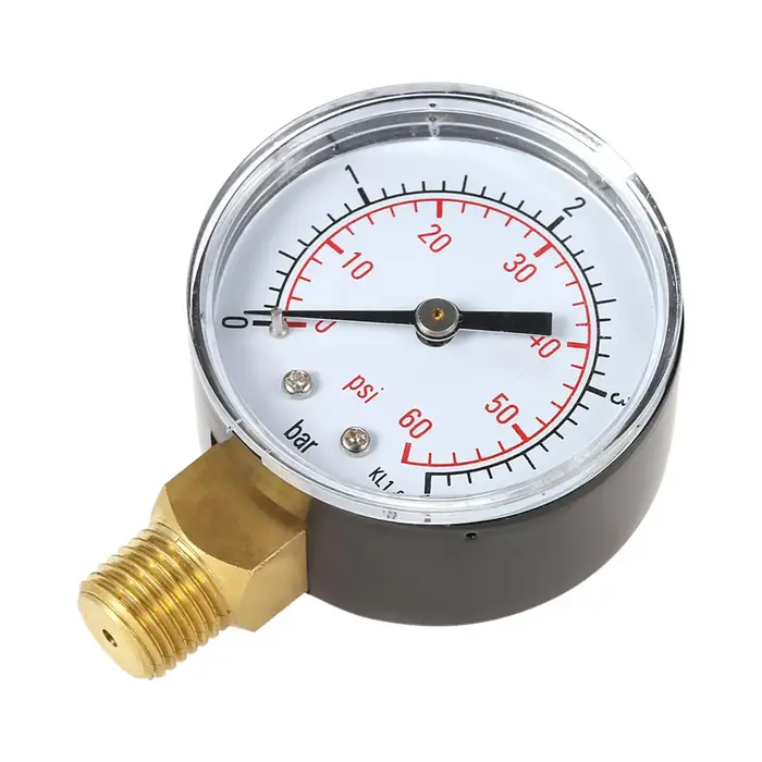 Manomètre hydraulique de pression d'eau de filtre de piscine de 50mm