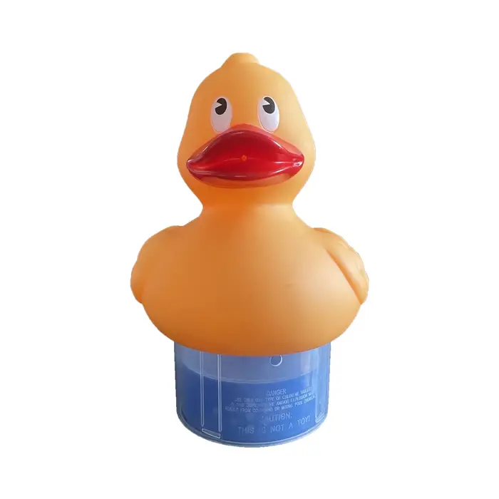 Distributeur de chlore flottant pour piscine (canard jaune)
