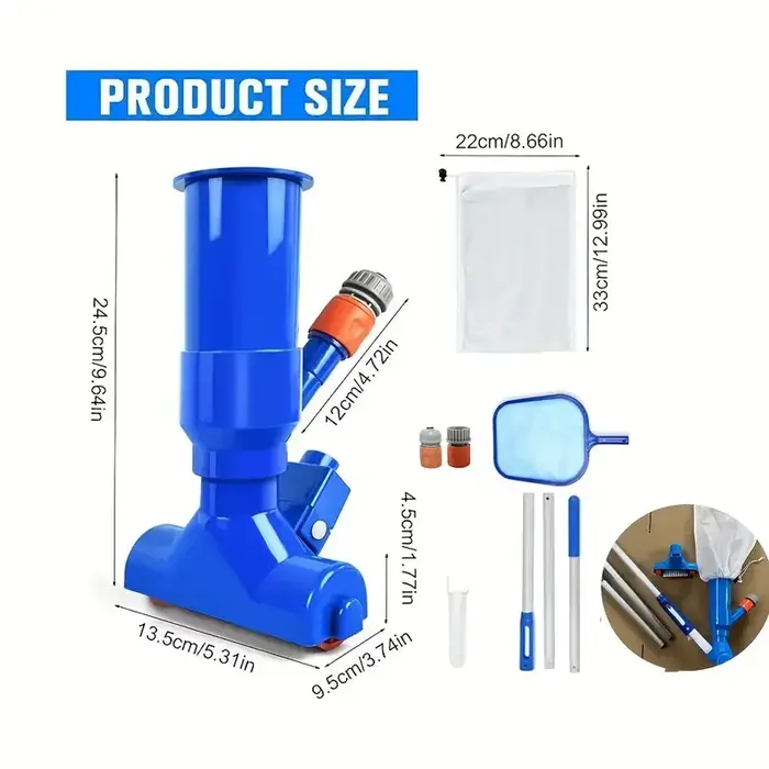 Kit d'aspirateur de piscine propre - Outil de nettoyage