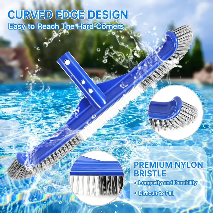 Tête de brosse de piscine renforcée pour piscines creusées