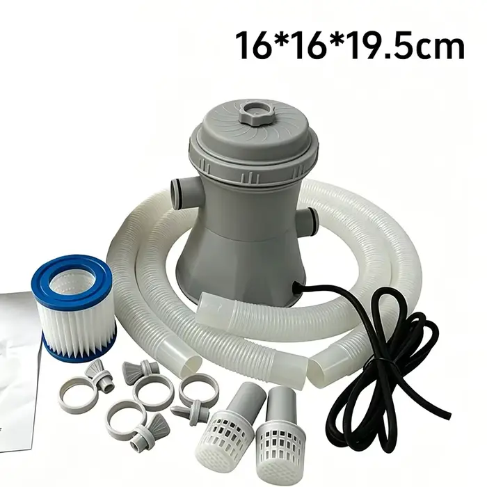 Pompe de filtration pour piscine hors sol, débit de 300 gallons, cartouche de pompe de piscine, pompe de filtration pour piscines, filtration haute efficacité pour nettoyer les débris
