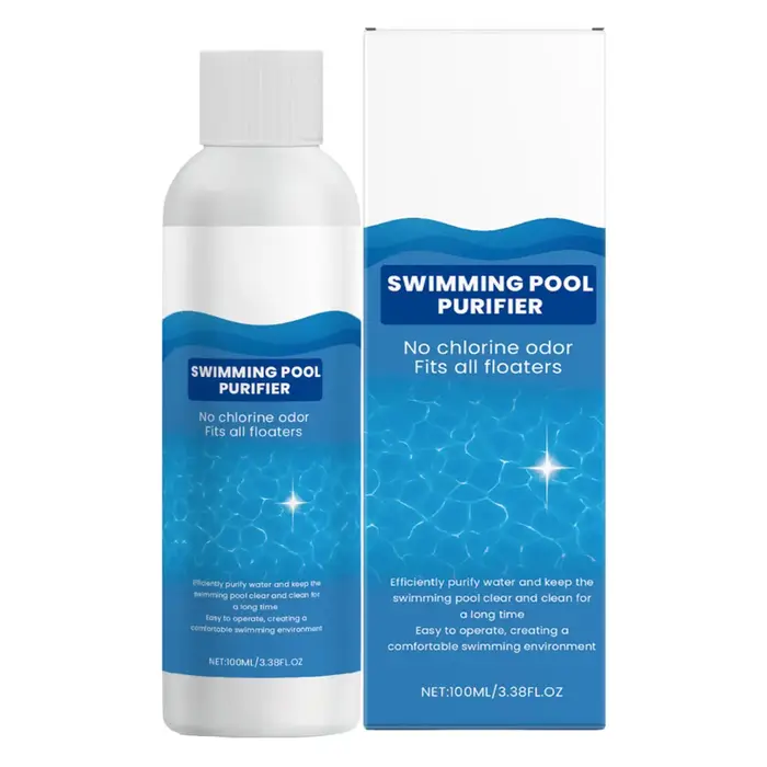 Floculant pour piscine 100 ml, liquide anti-odeur, agent clarifiant l'eau, purification rapide de l'