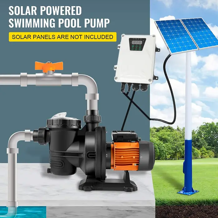 Pompe Solaire Surpresseur de Piscine 2HP, 1500W, 200m-300m, Distance, DC 96V