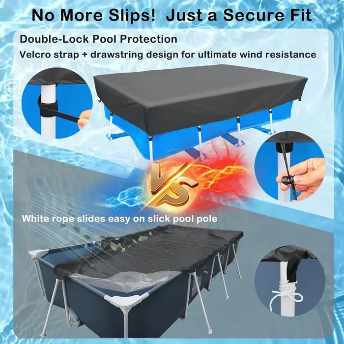 Couverture de piscine rectangulaire 210D