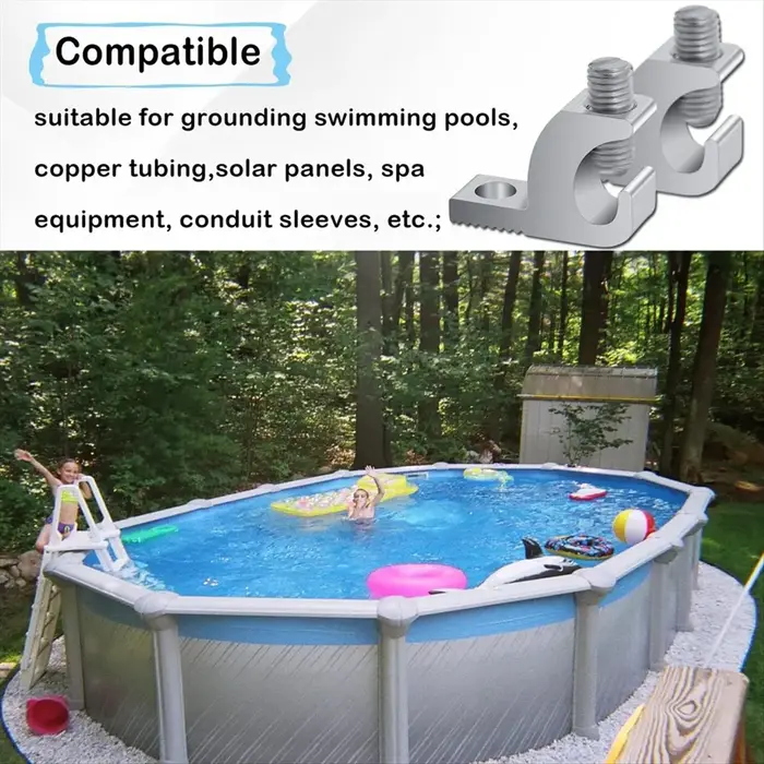 Cosse de liaison de piscine fiable, pose du connecteur pose des cosses avec conductivité en aluminiu
