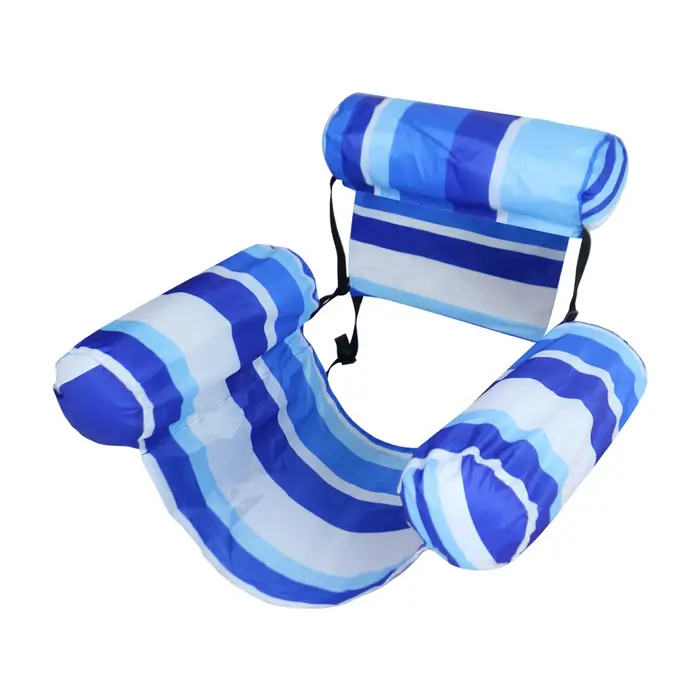 Fauteuils flottants gonflables pour piscine, chaise longue flottante avec accoudoirs et dossier, ham