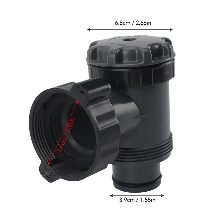 Valve de Piston de Piscine de 38mm en ABS Anti-Evergging Efficace On-Off
