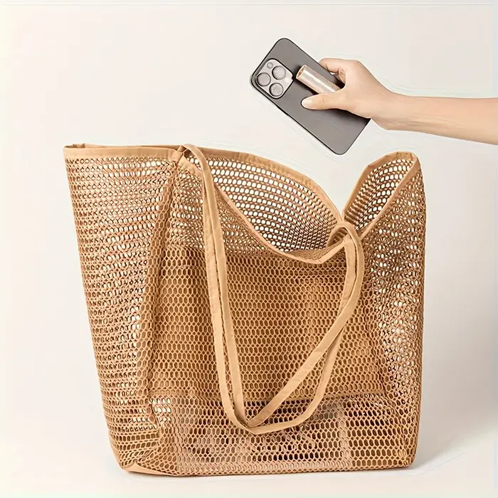 Sac de plage en maille pour femmes