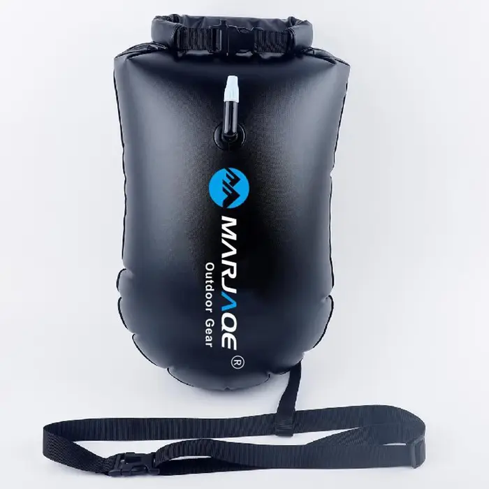 Bouée de sauvetage gonflable portable 20L avec sac de rangement étanche et ceinture de maintien pour