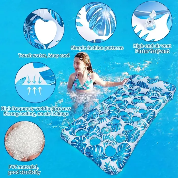 Bouée gonflable pour piscine, chaise longue flottante pour adultes, transat de bain de soleil, flotteur aquatique pour la natation, le lac et les fêtes sur la plage