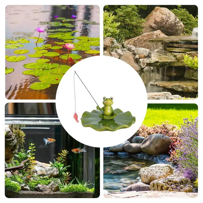 Statue de grenouille flottante