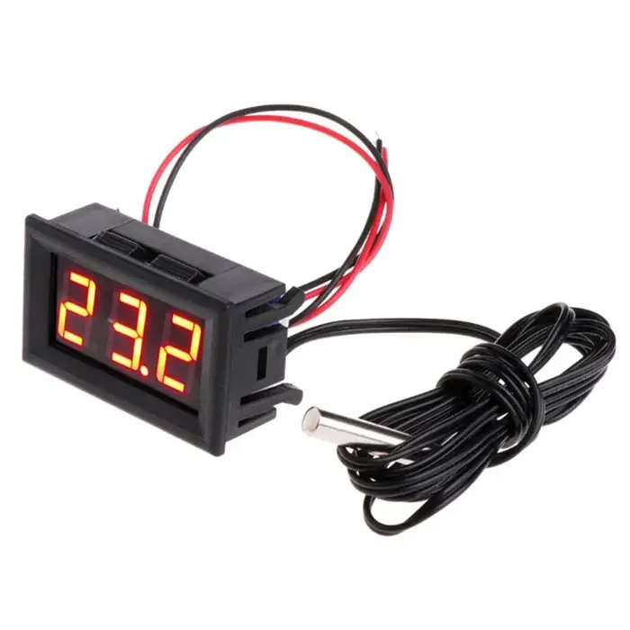 Affichage LED de température numérique DC 5V-12V -50 ~ 110 ° C pour piscine Aquarium Terrarium réser