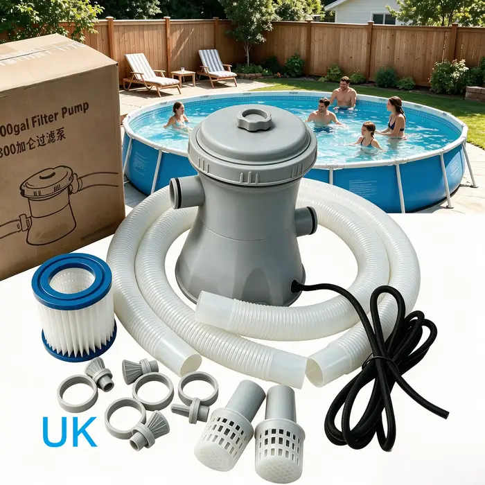 Pompe de filtration pour piscine hors sol, nettoyeur de piscine électrique à circulation, dispositif