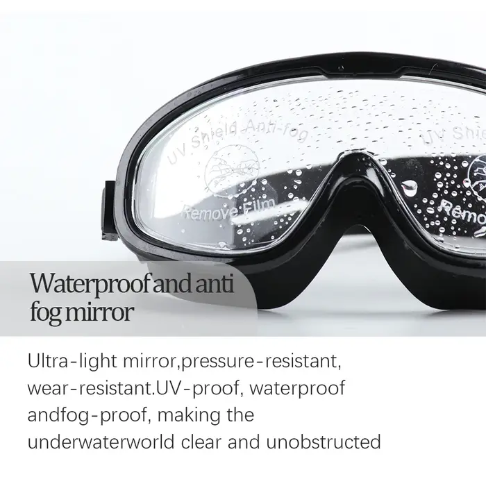 Grands lunettes de natation roses à joint souple