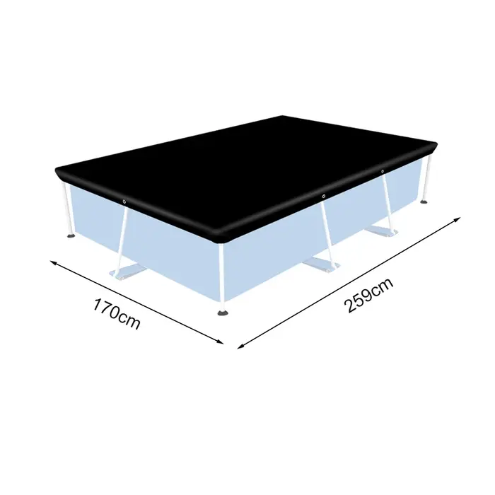Support rectangulaire extérieur couverture de piscine cour étanche crème solaire anti-poussière couv