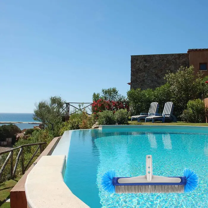 Nouvelle brosse de nettoyage de piscine à manche en aluminium